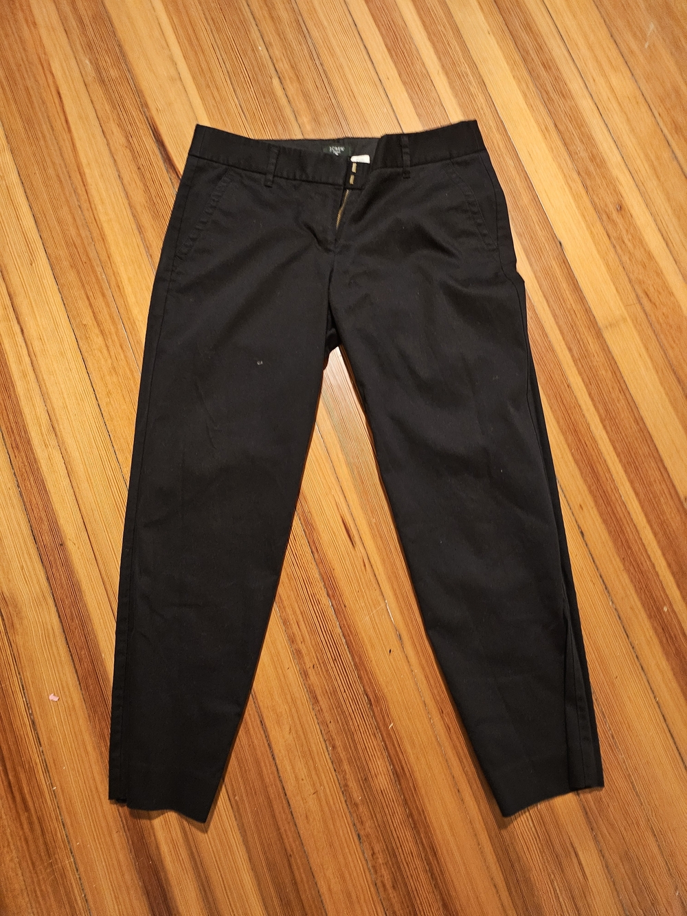 J. Crew Black Tapered Chinos